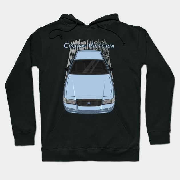 Ford Crown Victoria Police Interceptor - Light Ice Blue Hoodie by V8social